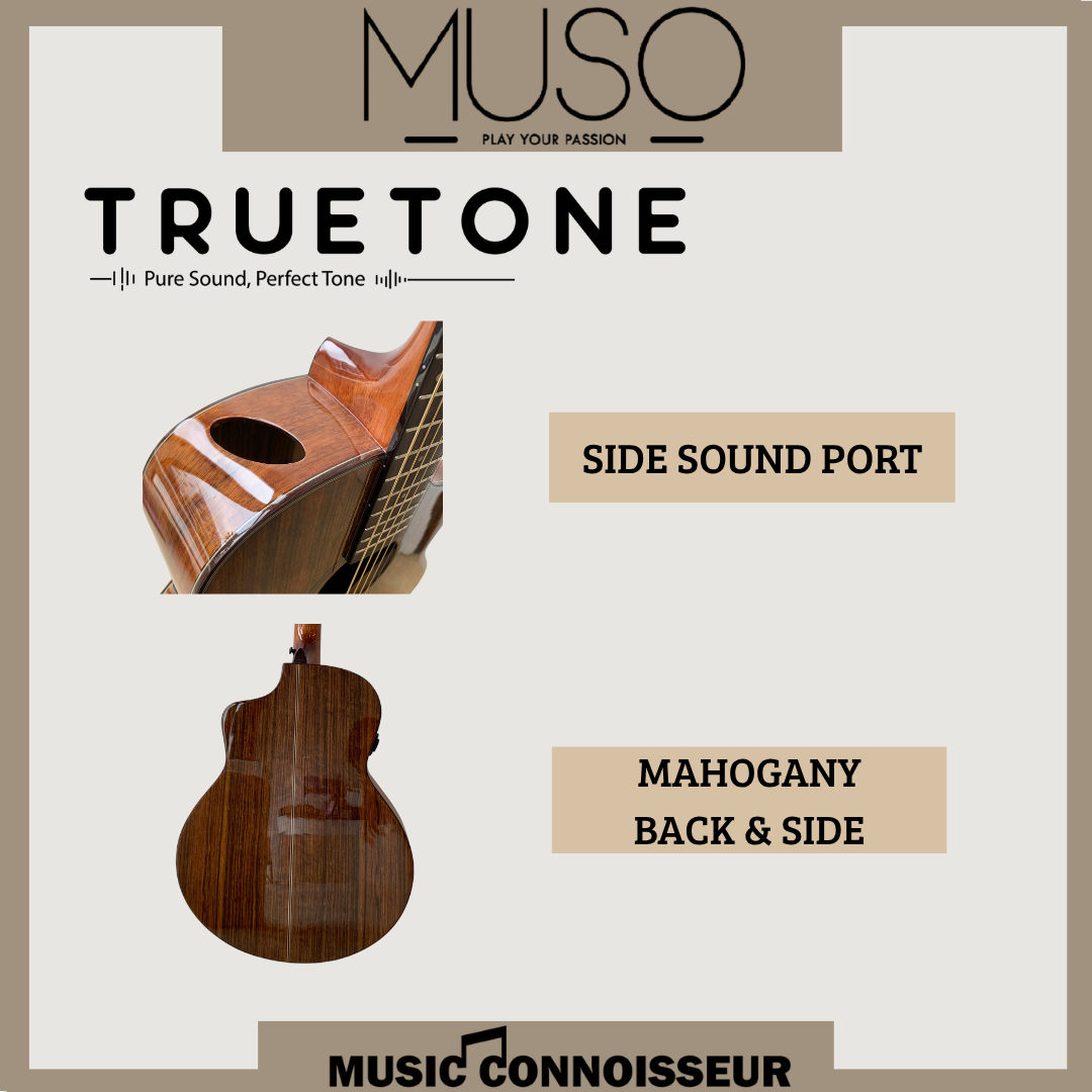MUSO Virtuoso 40" Acoustic Guitar w/ Pickup (Walnut)
