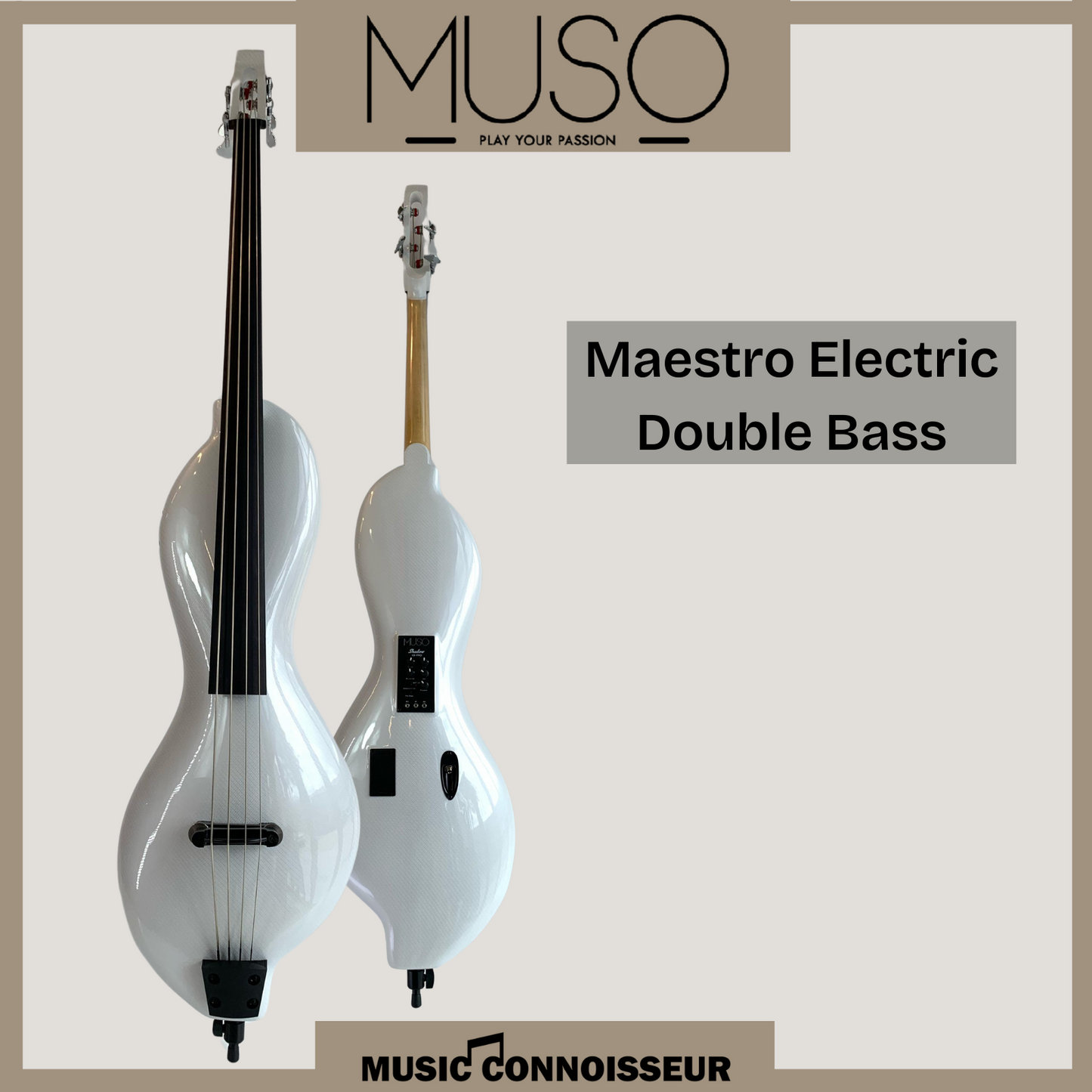 MUSO Maestro Electric Double Bass (White)