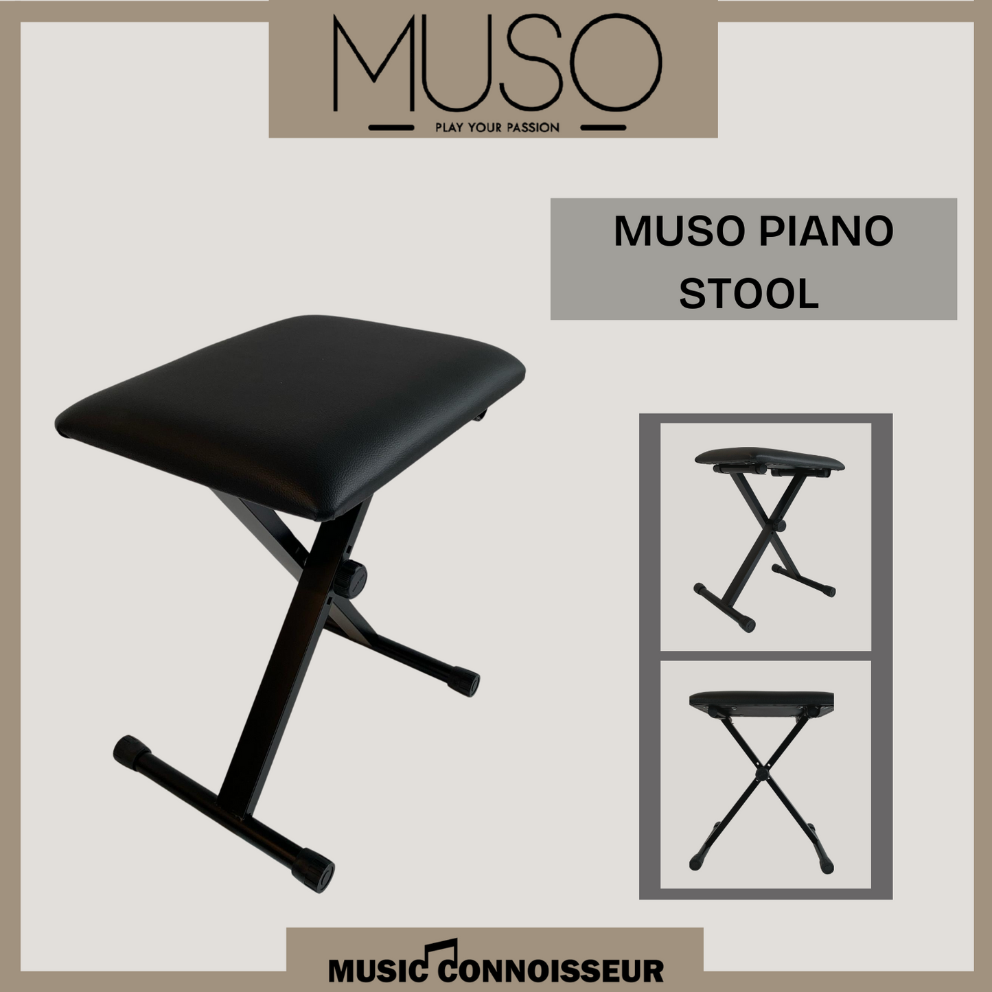 MUSO Keyboard Bench (Black)