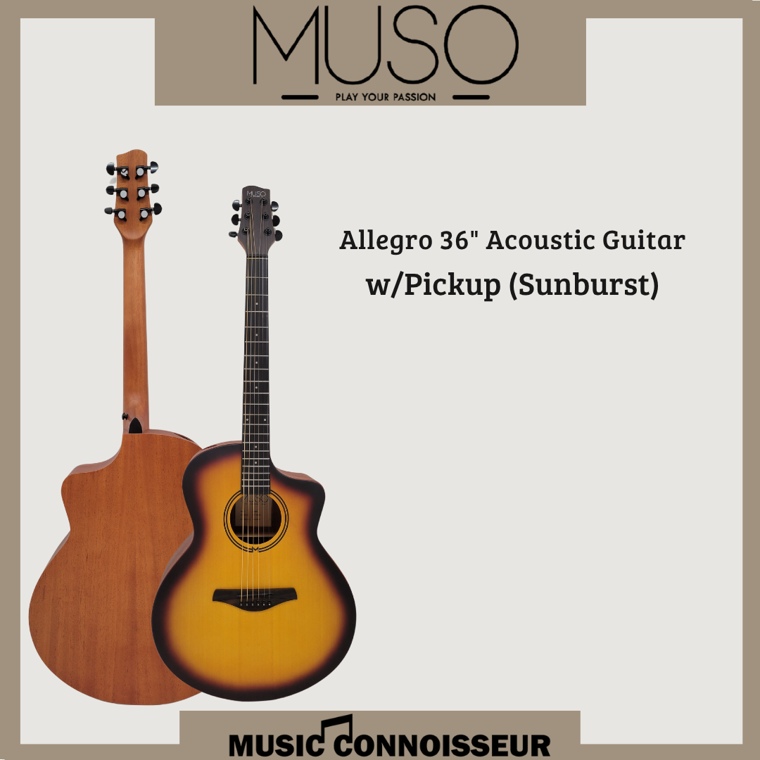 MUSO Allegro 36" Acoustic Guitar w/ Pickup (Sunburst)