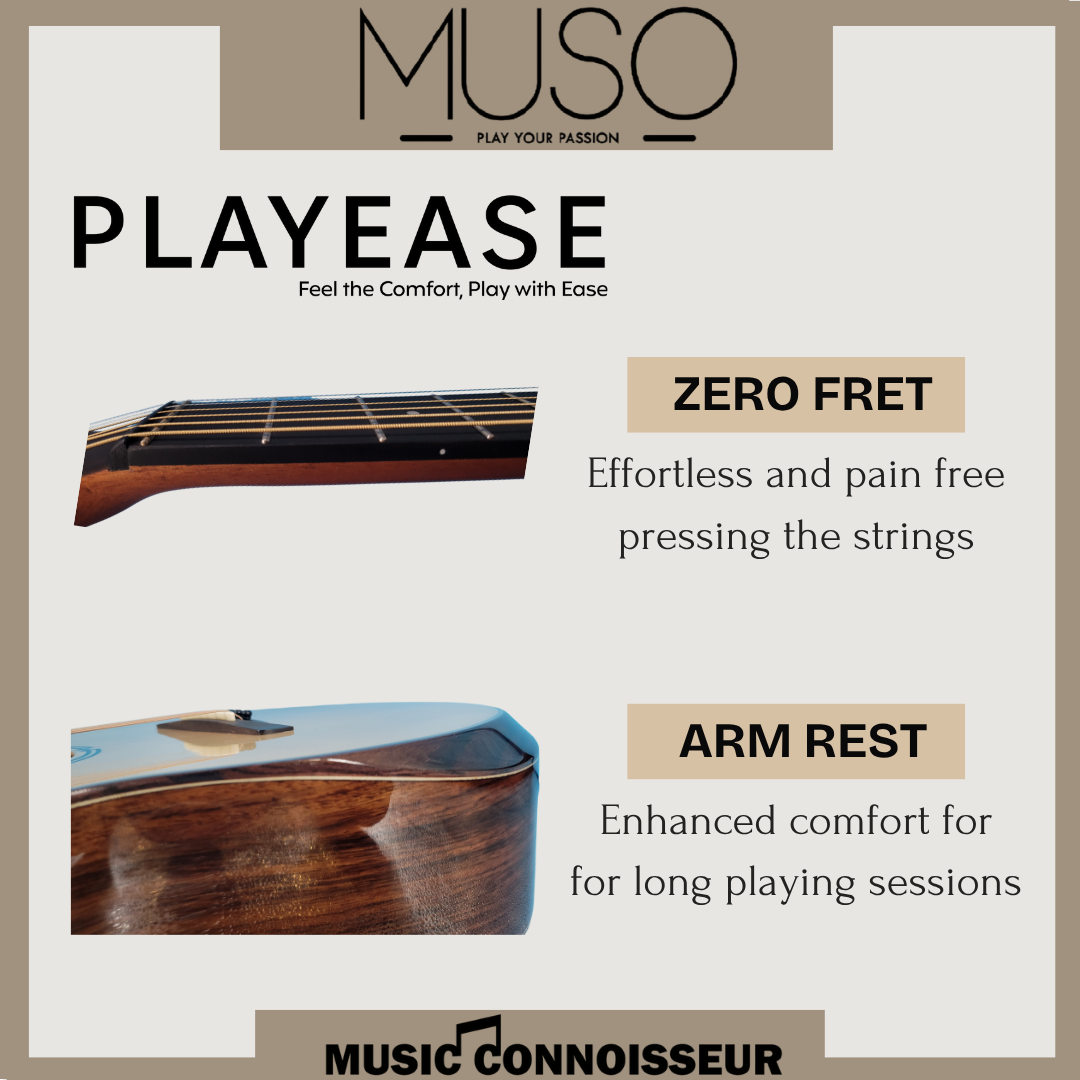 MUSO Maestro 40" Acoustic Guitar w/ Pickup (Natural)