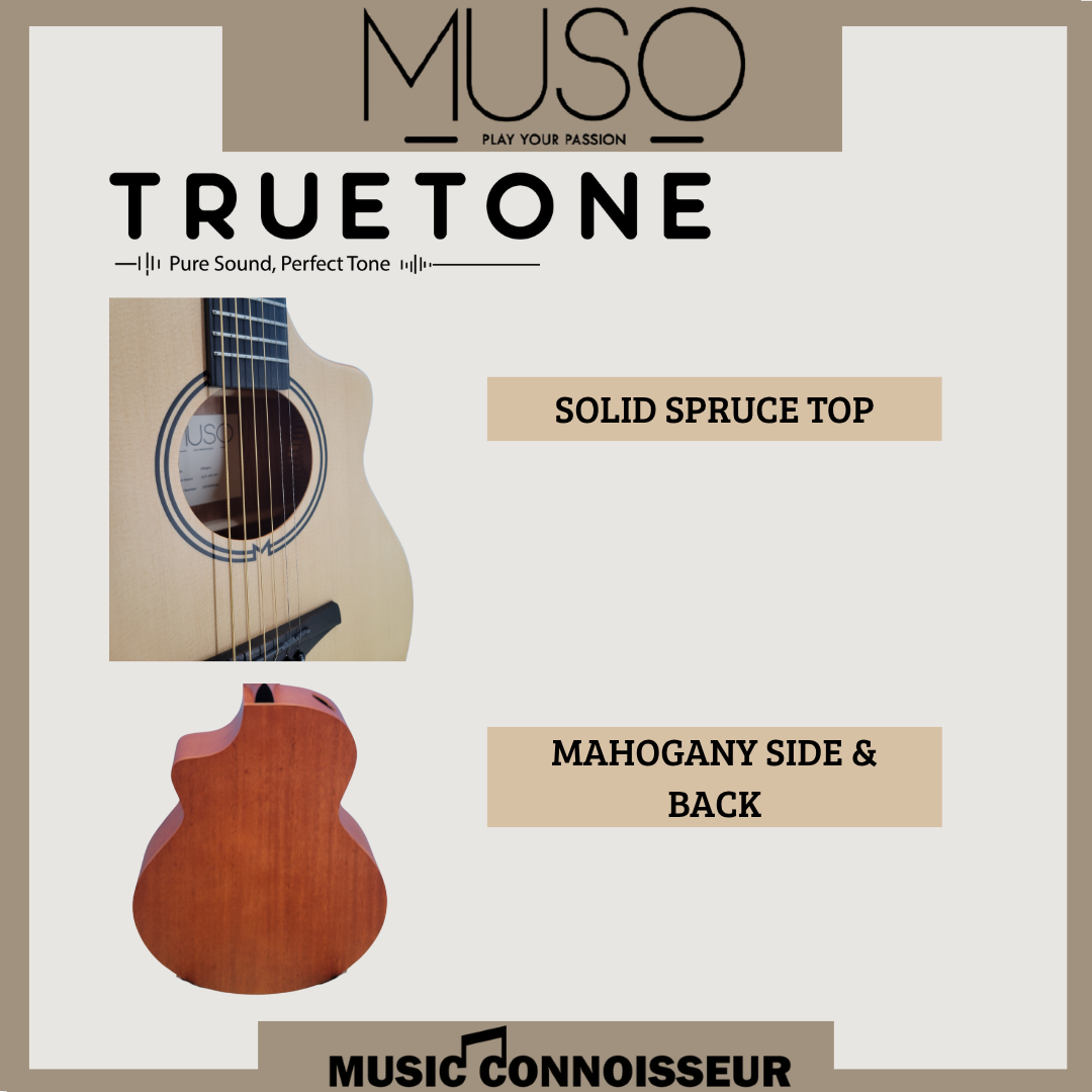 MUSO Virtuoso 40" Acoustic Guitar w/ Pickup (Natural)