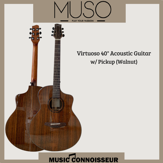 MUSO Virtuoso 40" Acoustic Guitar w/ Pickup (Walnut)
