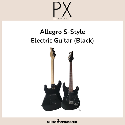 PX Allegro S-Style Electric Guitar (Black)