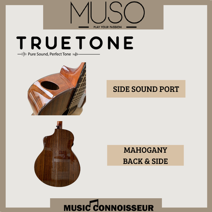 MUSO Virtuoso 40" Acoustic Guitar w/ Pickup (Walnut)