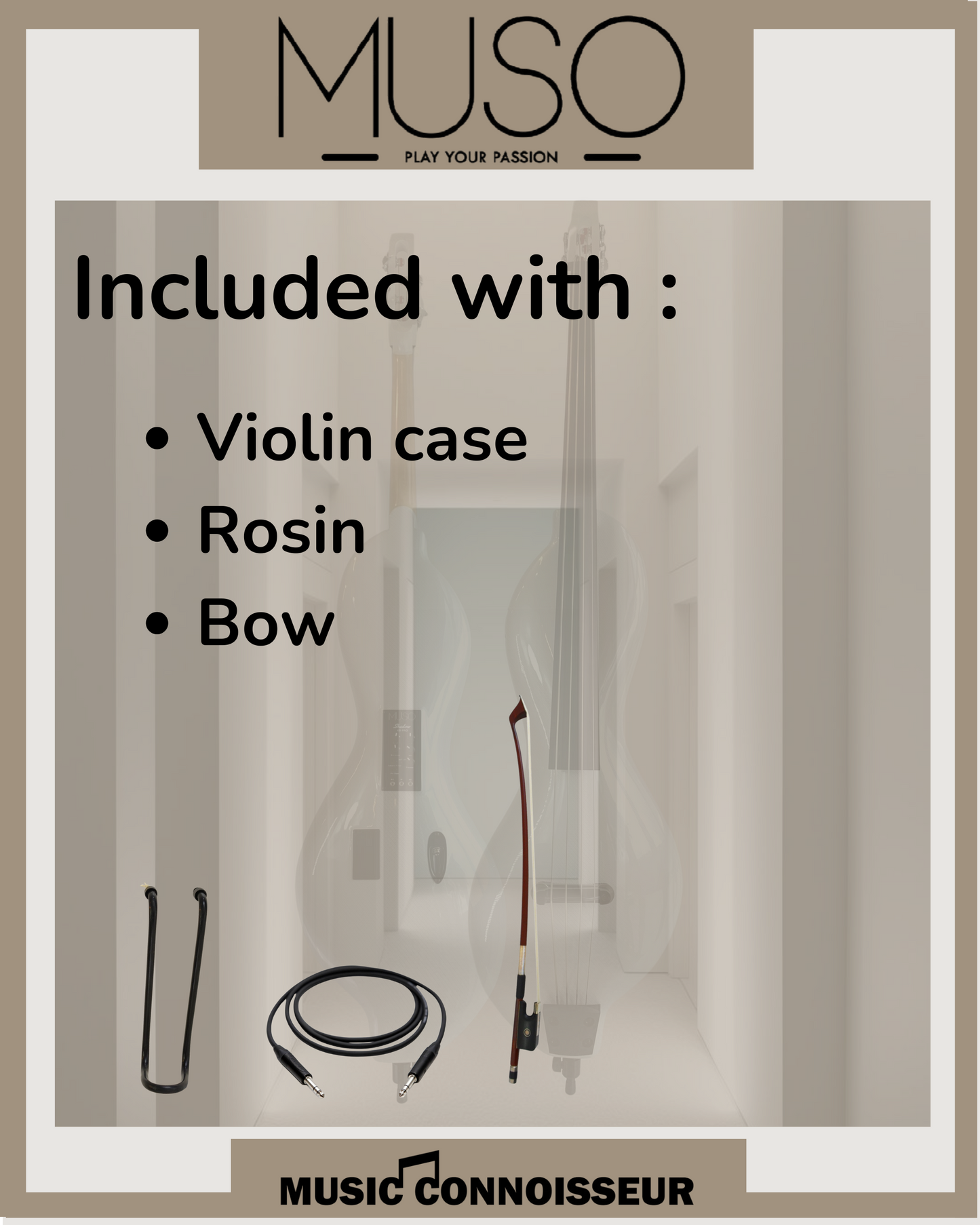 MUSO Maestro Electric Double Bass (White)