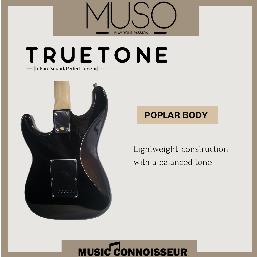 PX Allegro S-Style Electric Guitar (Black)