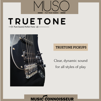 PX Allegro S-Style Electric Guitar (Black)