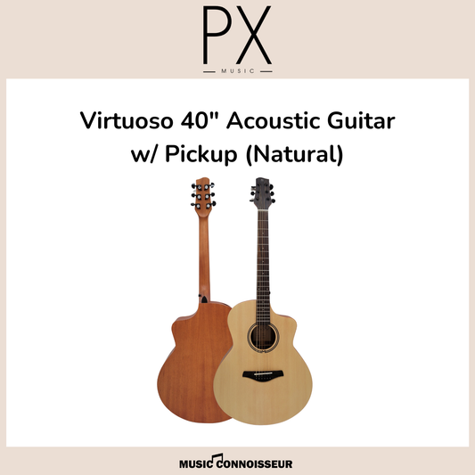 PX Virtuoso 40" Acoustic Guitar w/ Pickup (Natural)