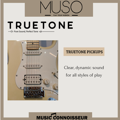 PX Allegro S-Style Electric Guitar (White)
