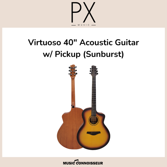PX Virtuoso 40" Acoustic Guitar w/ Pickup (Sunburst)