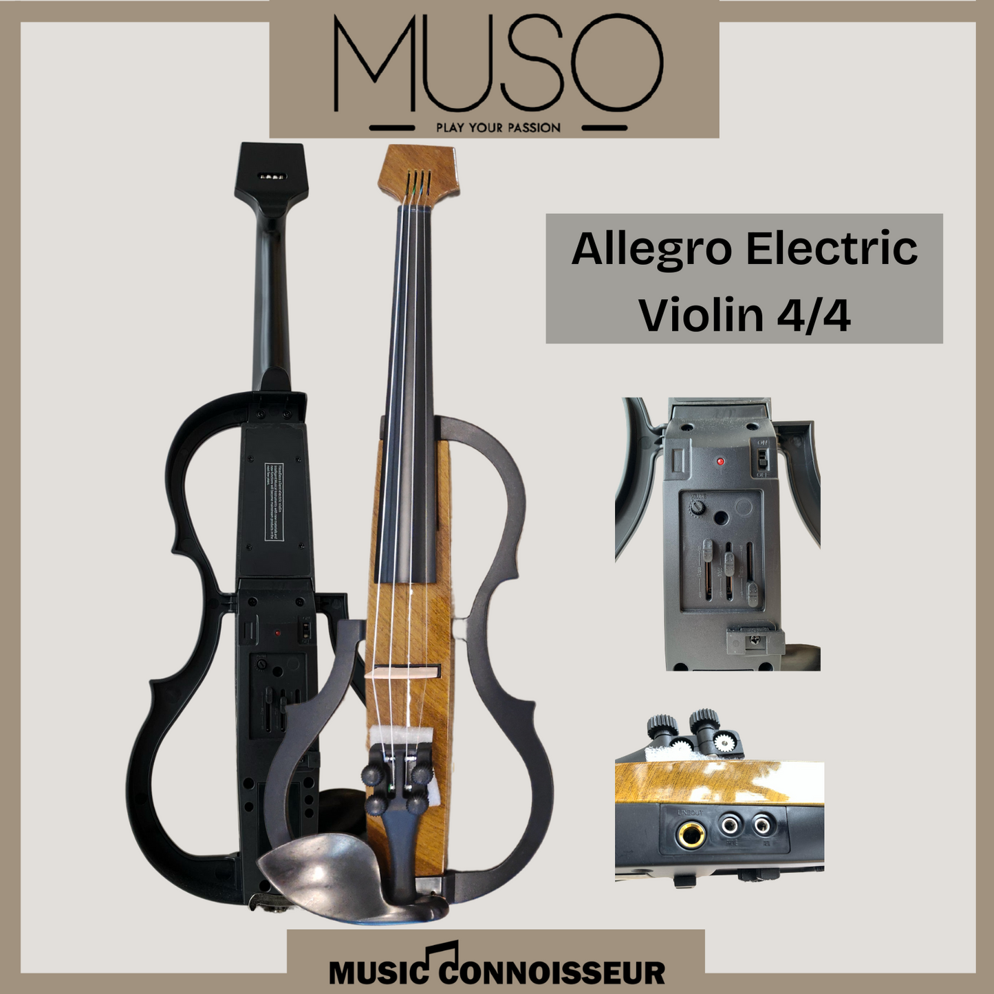 MUSO Allegro 4/4 Electric Violin (Natural)