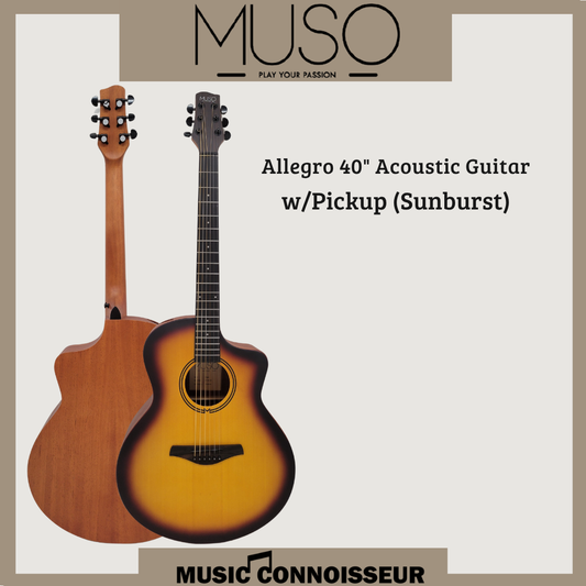 MUSO Allegro 40" Acoustic Guitar w/ Pickup (Sunburst)