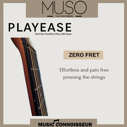 MUSO Allegro 40" Acoustic Guitar w/ Pickup (Sunburst)