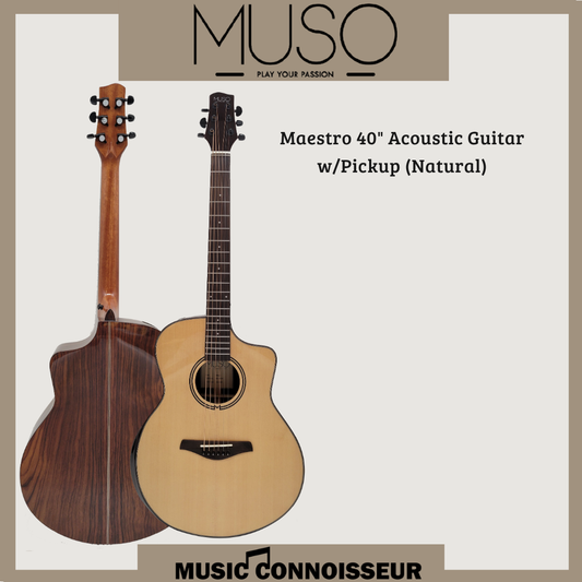 MUSO Maestro 40" Acoustic Guitar w/ Pickup (Natural)