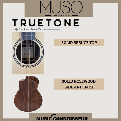 MUSO Maestro 40" Acoustic Guitar w/ Pickup (Natural)
