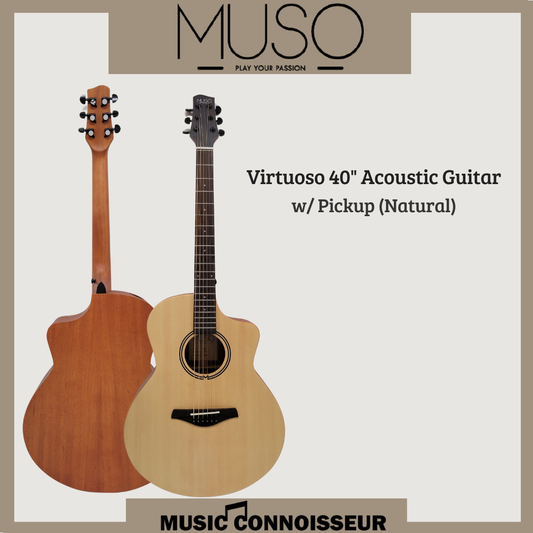 MUSO Virtuoso 40" Acoustic Guitar w/ Pickup (Natural)