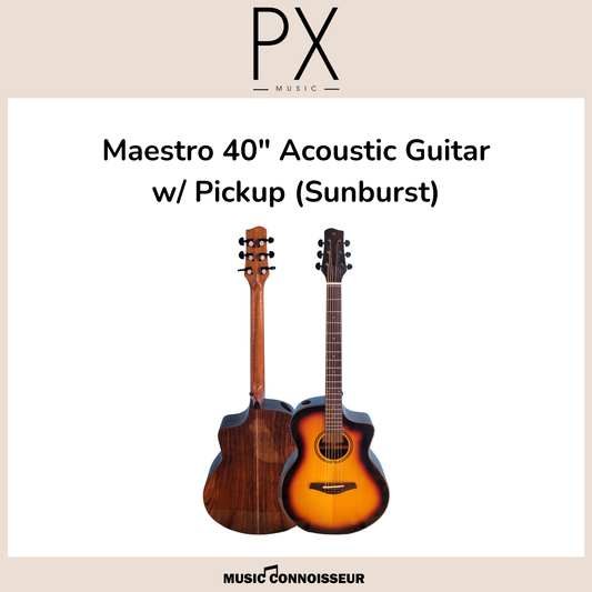 PX Maestro 40" Acoustic Guitar w/ Pickup (Sunburst)
